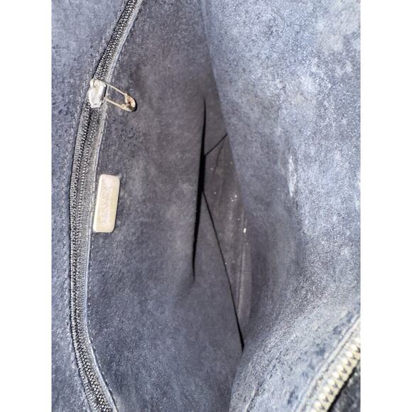 BALLY Vintage Shoulder Bag Purse Ostrich Black Ladies - Picture 13 of 14